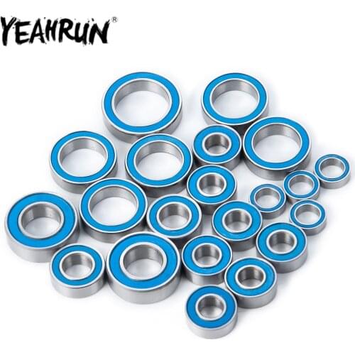 YEAHRUN 21PCS Blue Bearings Set for 1/10 Traxxas Slash 4x4 Remote Control Car Bearing Parts