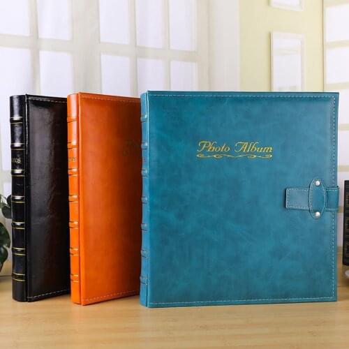 Large 6 Inch Large Capacity 500 Sheets Interstitial PP Album PU Leather Retro Bronzing Cover Photo Album