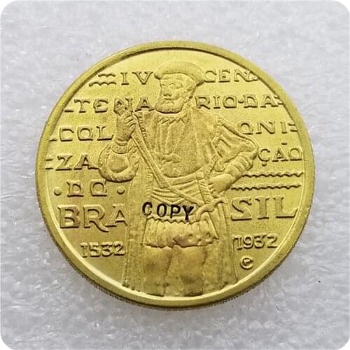 1932 Brazil 1000 Reis Brass COIN COPY