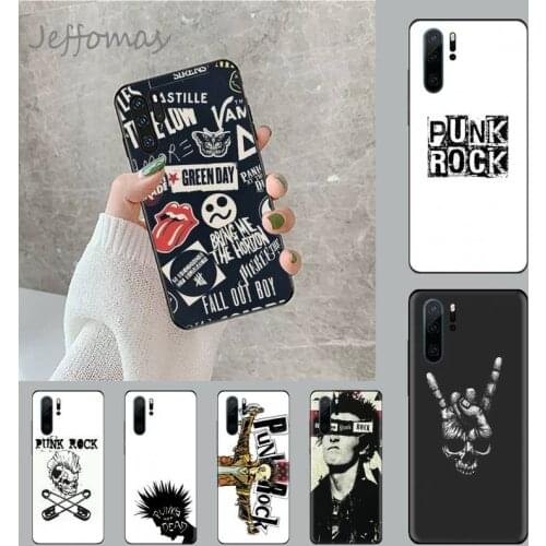 Punk Rock Phone Case For Huawei P9 P10 P20 P30 Pro Lite smart Mate 10 Lite 20 Y5 Y6 Y7 2018 2019