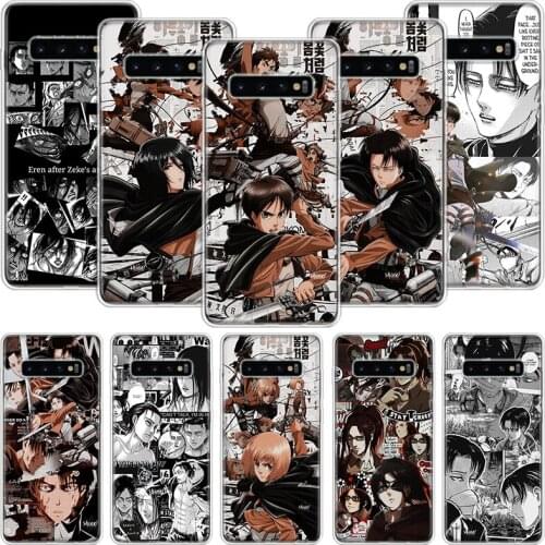 Hot Attack On Titan Anime Phone Case For Samsung Galaxy S10 S20 S21 S9 S8 S7 Note 10 20 9 8 FE J4 J6 Ultra Plus Lite Pro + Edge