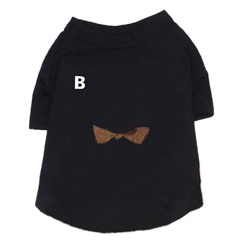 Bow Print Summer Puppy Tshirt Cotton Pug Costume Puppy Apparel Dropshipping PC1415 S-2XL