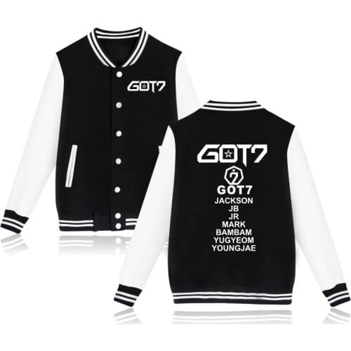 Hot Hoodies GOT7 Kpop JB Jackson Long Sleeve Hooded Sweatshirt with GOT 7 K-pop Hip Hop Pullover Harajuku Tracksuit Women Tops