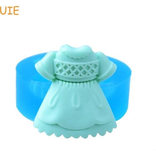 FYL116U Dress Silicone Push Mold 22.6mm - Polymer Clay Sugarcraft Cake Decorating Fake Food Molds, Baby Mould