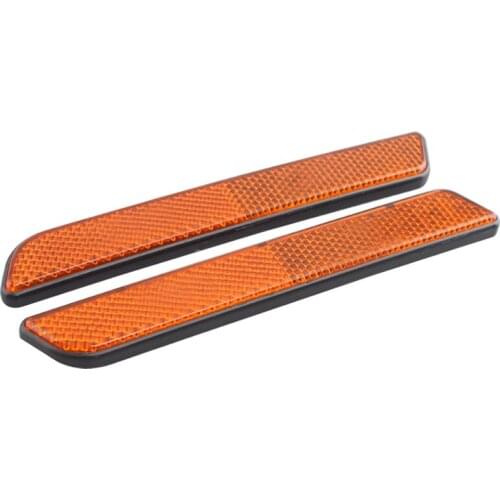 Motorcycle 2 Amber Front Fork Leg Safe Reflector Safety Mark Decal Sticker For Harley Lower Legs Sliders Models