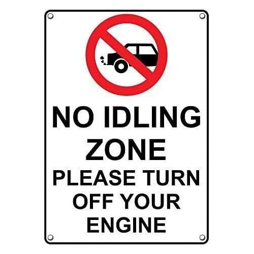 Nonbrand No Idling Zone Retro Iron Painting Metal Plate Personality Tin Sign Vintage Wall Decor