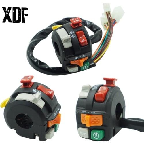 7/8" 22mm Motorcycle Handlebar Control Switch Mount Warning Light Turn Signal Horn Ignition Start Kill Overtaking Light Buttons