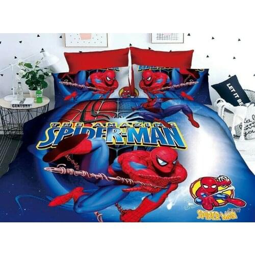 Marvel Hero Spider-Man Bedding twin Size Bed Sheet Set for Boys Quilt Duvet Covers single Bedspread Childrens Kids Linens