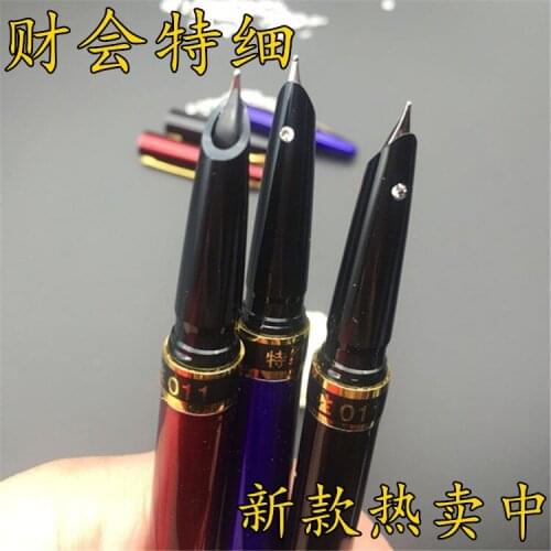 1pcs Student pen ball pen metal sheet metal pen practical gift pen accounting fine pen