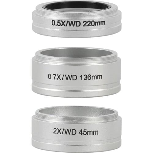 WD 0.5X 0.7X 2.0X G-AL Stereo Microscope Trinocular Microscope Auxiliary Objective Lens Barlow Lens For Nikon SMZ645 SMZ745