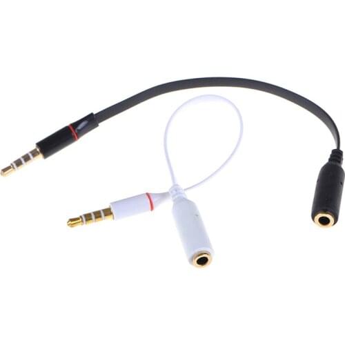 Black White Male To Female 3.5mm US Jack Audio Extension Cable Cord 3.5 NS Headphone Earphone Speaker Stereo Audio Cables Cord