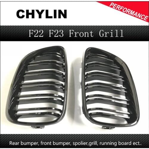 1 Pair Gloss Black Car Front Bumper Kidney Grill Grilles for 2 Series F22 F23 F87 M2 Car Styling Auto Accessory Bumper Grilles