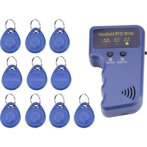 125KHz portable RFID copier ID card duplicator with 10pcs rewritable tags