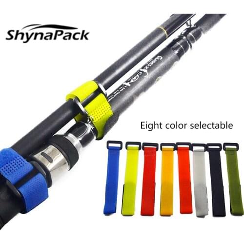 8 PCS Reusable Fishing Rod Tie Holders Straps Belts Suspenders Fastener Hook Loop Cable Cord Ties Belt Fishing Tackle Tool