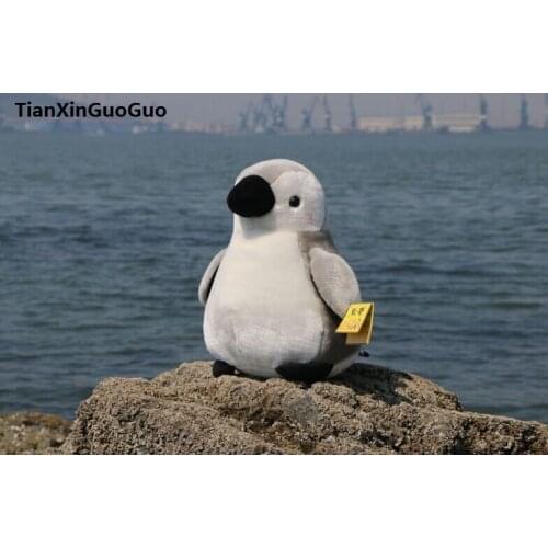 Large 33cm lovely gray penguin soft doll plush toy throw pillow birthday gift h2092