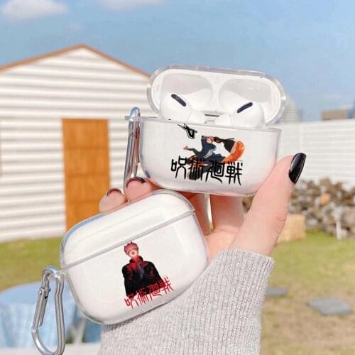 Anime Jujutsu Kaisen Case For Apple AirPods Pro Air Pods 3 Bluetooth Earphone Protective Box Itadori Yuji Cartoons Cover Cases