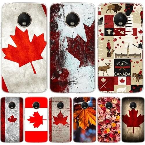 Retro Style Canada Maple leaf Phone Case For Motorola Moto G9 G7 G8 G6 G5S E6 E5 Plus Power Play One Action Macro EU Gift Coque