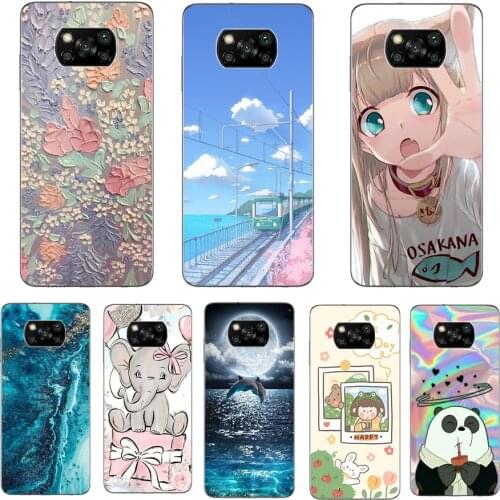 Case For Xiaomi Poco X3 NFC 6.67 inch Silicone Soft TPU Phone Cover For Xiaomi Poco X3 NFC Case full Protective Case