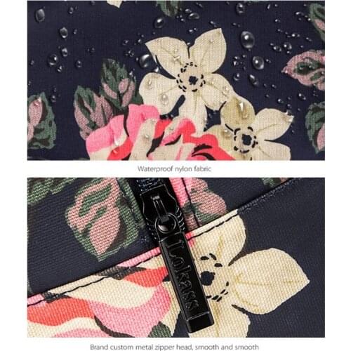 D0LF Lunch Bag Cooler Bag Women Tote Floral Printing Insulated Lunch Box Water-resistant Thermal Lunch Bag Soft Liner Lunch Bags