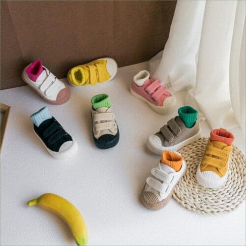 Baby Shoes Children Canvas Shoes 2021 Spring Autumn Soft Non-slip Boys Shoes Girls Sports Casual Shoes Nursery Kids Sneakers