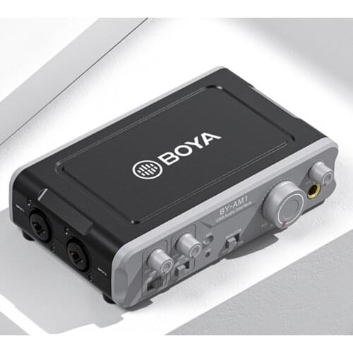 BOYA Dual Channel Audio Mixer Phantom Power for Laptop Computer PC Speaker 6.35mm electric instrument XLR Microphone Accessories