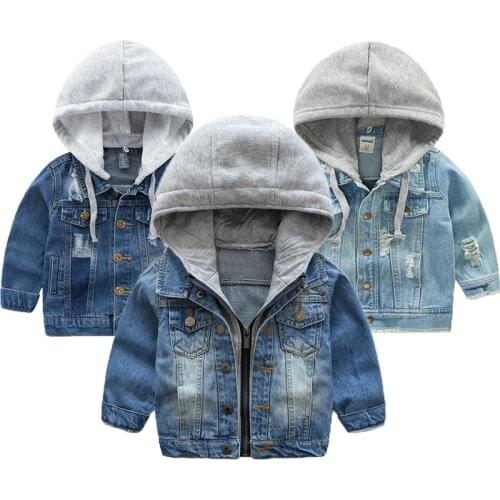 Baby Boys Denim Jacket Autumn Winter Jackets For Boys Coat Kids Outerwear Coats For Boys Clothes Children Jacket 2-7 Year
