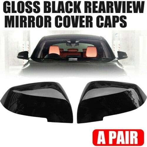 Gloss Black Rear View Side Door RearView Mirror Cover Caps Replacement for -BMW F20 F21 F22 F30 F31 F32 F33 F36 E84