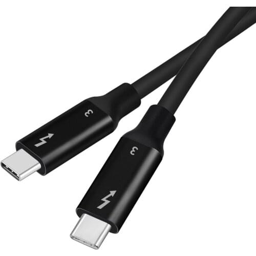 NUOLIANXIN Thunderbolt 3 Cable 40Gbps Supports 100W (20V, 5A) Charging, 2.6ft / 0.8m USB C Compatible Superspeed Data Transfer