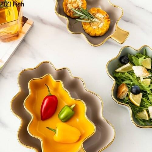 Christmas Tree Shape Ceramics Tableware Fruit Salad Plate Western Breakfast Plate Nordic Style Household Solid Color Tableware