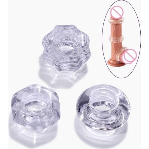 3 Types Thick Donut Penis Cock Rings Male Enhancement Prolong Delay Sex Toys for Men Penis Ring Chastity Lock Ring For Male