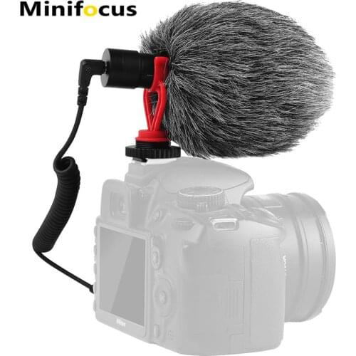 Minifocus VCM10 Photography Interview Microphone for Youtube Vlogging Video Shotgun MIC for Nikon Canon DSLR Phone microphone