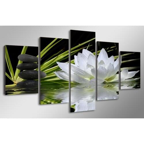 5D Diy White lotus Flowers diamond painting crystal 5d diamond embroidery diy spuare&round crystal painting cross stitchsets