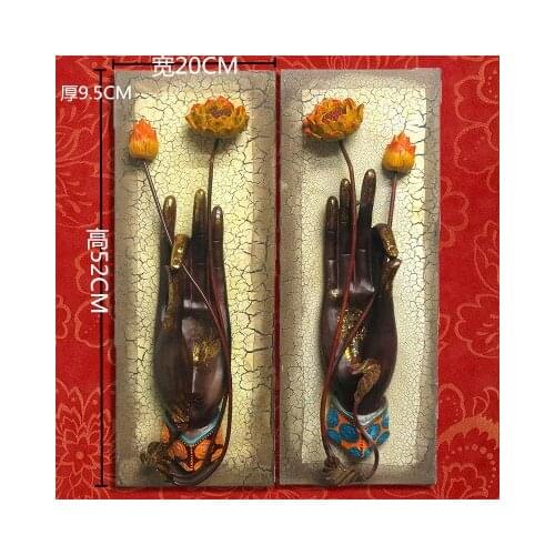 Southeast Asia Thai style new Chinese style wall decorations Zen Italian murals Yoga wall ornaments Buddhist hand pendulum piece