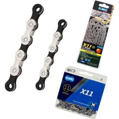 Original X11.93-NPGY KMC 11 Speed Chain for Trekking 116 Links Half Nickel Plated Extremely Durable Cycling 11S KMC Chain Bike