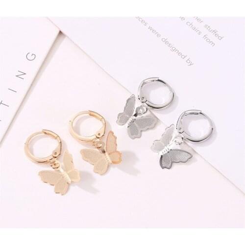 A Pair Womens Butterfly Earrings New Fashion Small Animal Earrings For Women Ear Jewlery Cute Stud Earrings 2020 Gift For Girl