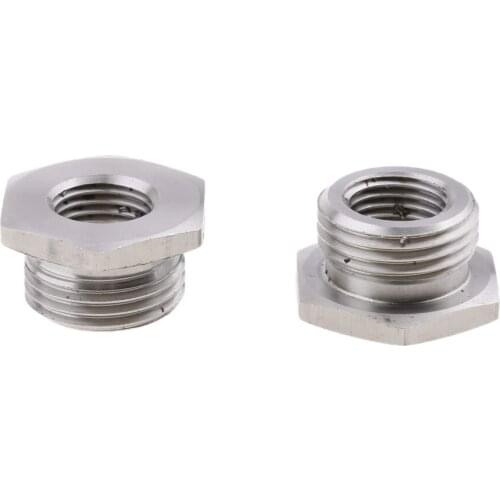 Stainless Steel O2 Sensor Bungs Fitting Adapter 18mm to 12mm for Motorcycle