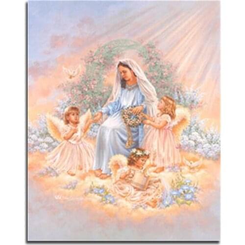 Peter ren DIY Diamond painting fairy Christmas gifts Diamond embroidery religion square mosaic Full needlework Angel Garden