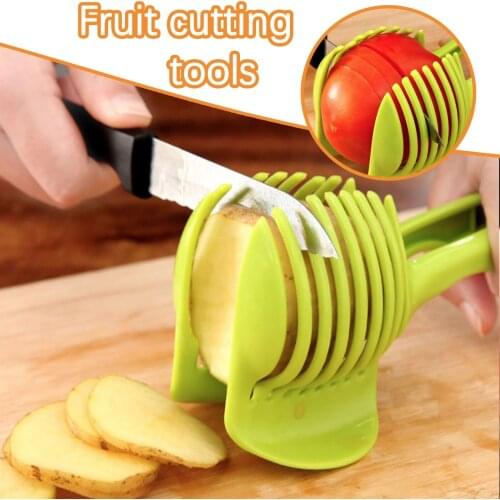 Handheld Kitchenware Tomato Slicer Bread Clip Fruit and Vegetable Cut Potato Apple Creative Gadget Kitchen Accessories For Mom