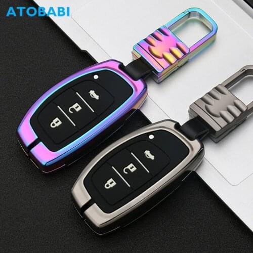 Alloy Silicone Car Key Cover For Hyundai Accent Santa Fe Elantra Tucson Creta Sonata IX35 3 Buttons Remote Control Protect Case
