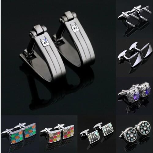 Trendy Men Cufflinks Shirt Cuff Button Business Cuff links Silver Color Male Cufflinks Wedding Gifts Barry.Wang