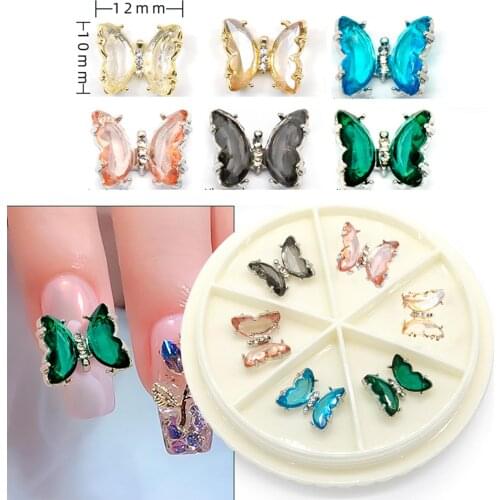 1pcs 3D Big Butterfly Resin Butterfly Design Nail Art Decorations Nail Rhinestones DIY Nail Jewelry Nail Art Nail Rhinestones
