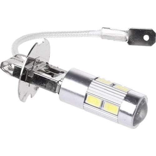 1Pcs H3 H1 T10 White 4014 Chips 10 SMD 5630 High Power LED Fog Light Headlight Lamps Bulb Lens DC 12V