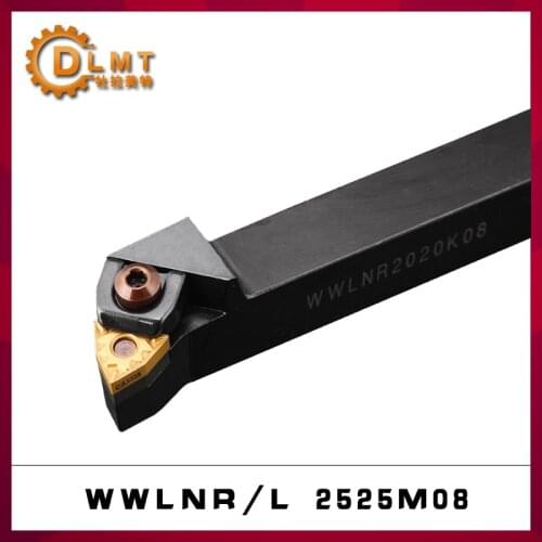 1PC WWLNR WWLNL Turning Tool Bar WWLNR2525M08 WWLNL2525M08 External Lathe Cutter Boring Cutter CNC Machining Center