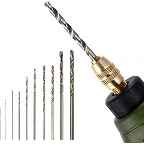 10Pcs Twist Drill Bit Useful Strong Steel High Speed HSS Drill Bit Set for DIY grinding