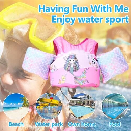 10 Styles Children Swimming Life Jacket Cartoon Animal Print Swimming Vest Floating Life Jacket With Lockable Safety Buckle