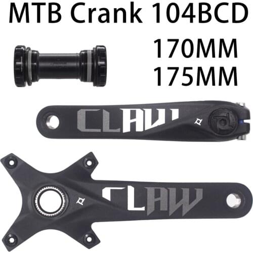 104BCD MTB Bike Crank Aluminum Alloy With Bottom Bicycle Crankset 170/175MM MTB Crank Bike Accessories