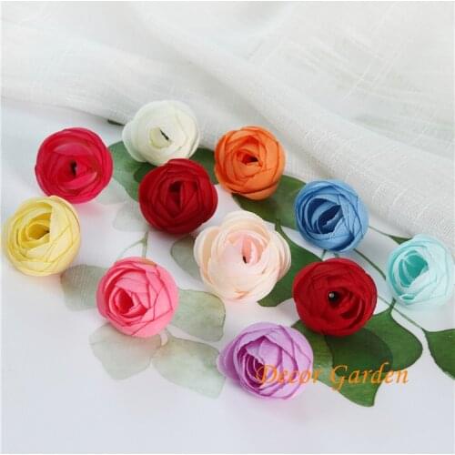 200pcs 11colors Artificial Small Tea Bud Flowers Silk Flower Roses Hand Made Diy Head Garlands For Wedding Home Decoration