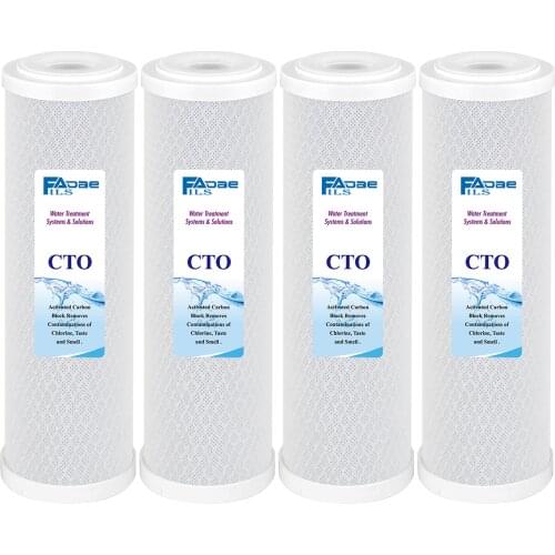 4 PACK of Reverse Osmosis(RO) Replacement Filters- 10"x2-3/4" Coconut Shell Carbon Block Filter Cartridge 5 Micron