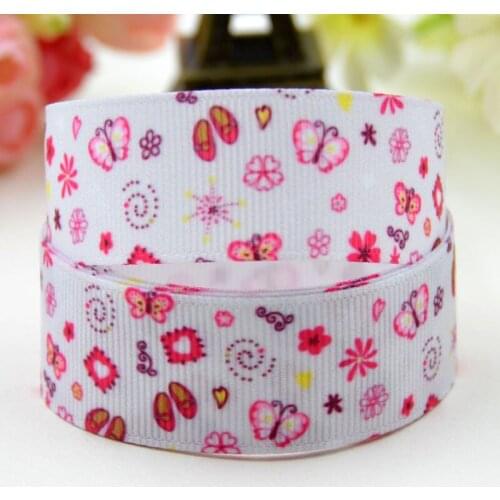 7/8'' 22mm,1" 25mm,1-1/2" 38mm,3" 75mm Butterfly Cartoon Character printed Grosgrain Ribbon party decoration X-01579 10 Yards