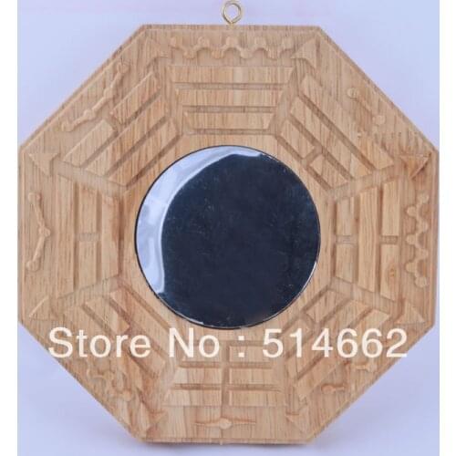 8 Inch Peach Wood Convex Bagua Mirrors Pakua /Pakua /Pa kua/Peach Wood Pakua /Bagua Mirrors/J2317